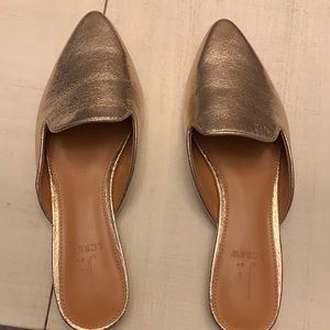 JCrew gold slides